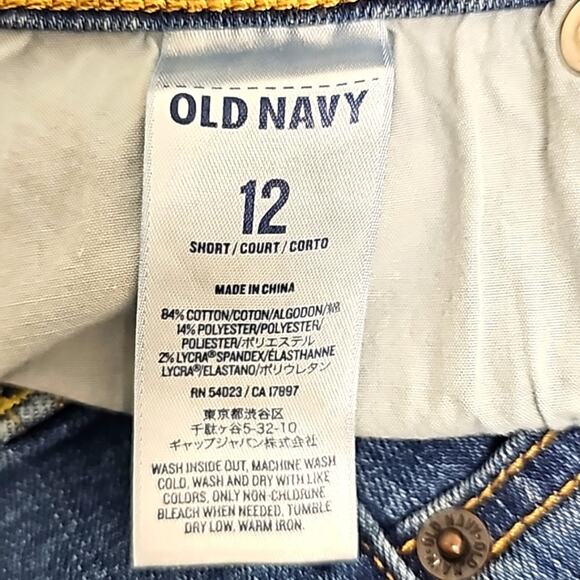 Old Navy Sweetheart Mid Rise Med Blue Denim Five Pocket Jeans Womens Size 12 - Picture 6 of 7